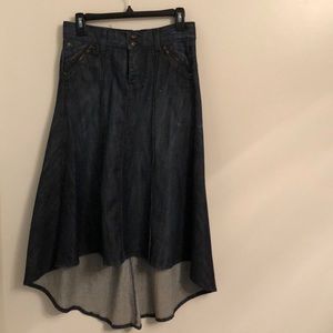 Chip & Pepper hi-lo denim skirt